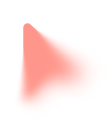 Abstract red geometric shape with rounded edges on a transparent background.